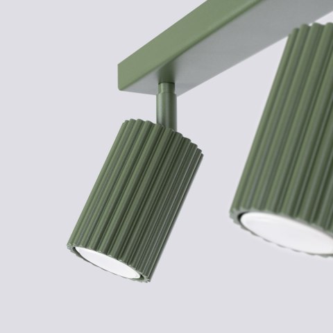 Sollux Lighting Plafon KARBON 2 zielony oliwkowy