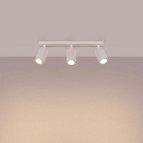Sollux Lighting Plafon KARBON 3L beżowy