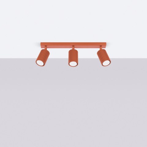 Sollux Lighting Plafon KARBON 3L ochra czerwona