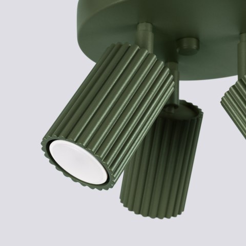 Sollux Lighting Plafon KARBON 3P zielony oliwkowy