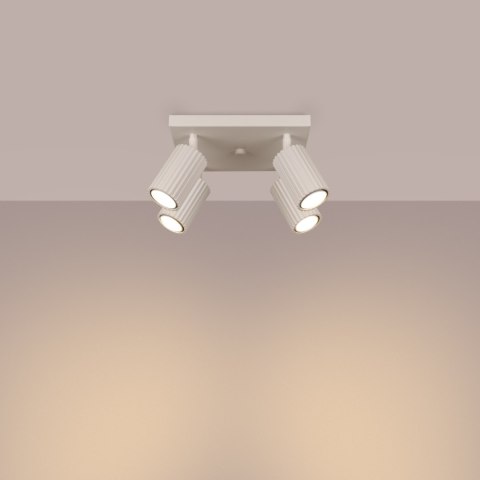 Sollux Lighting Plafon KARBON 4 beżowy