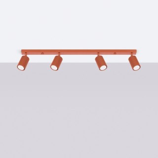 Sollux Lighting Plafon KARBON 4L ochra czerwona