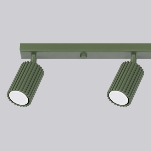 Sollux Lighting Plafon KARBON 4L zielony oliwkowy