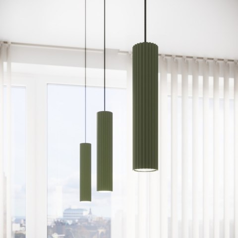 Sollux Lighting Plafon KARBON 4L zielony oliwkowy