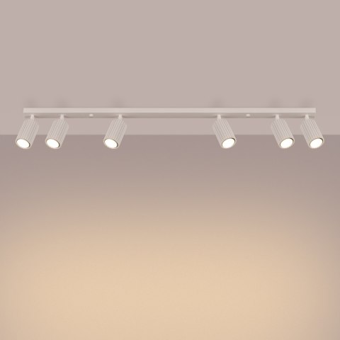 Sollux Lighting Plafon KARBON 6L beżowy