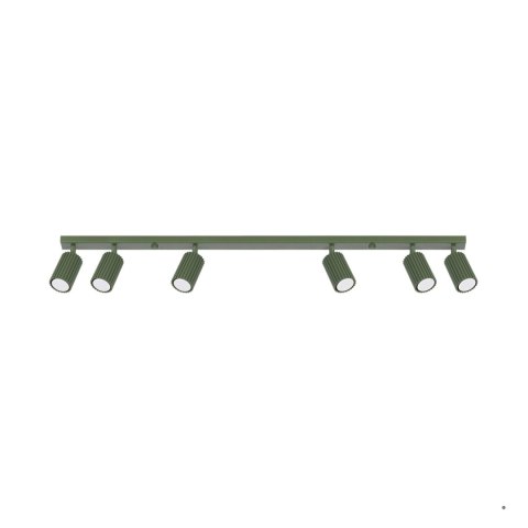 Sollux Lighting Plafon KARBON 6L zielony oliwkowy