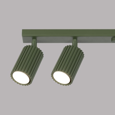 Sollux Lighting Plafon KARBON 6L zielony oliwkowy
