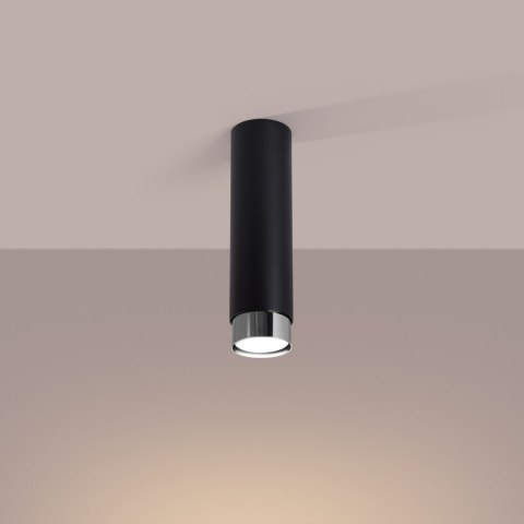 Sollux Lighting Plafon NERO 22,5 czarny/chrom