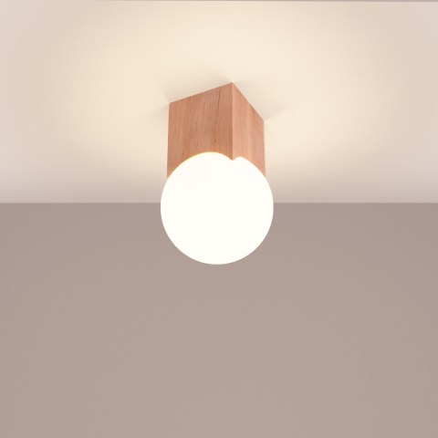 Sollux Lighting Plafon SOLIS naturalne drewno