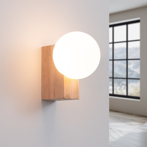 Sollux Lighting Kinkiet BULBO naturalne drewno