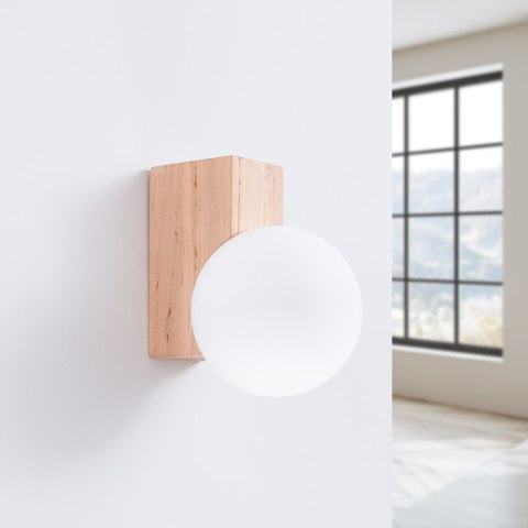 Sollux Lighting Kinkiet BULBO naturalne drewno