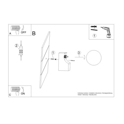 Sollux Lighting Kinkiet BULBO naturalne drewno