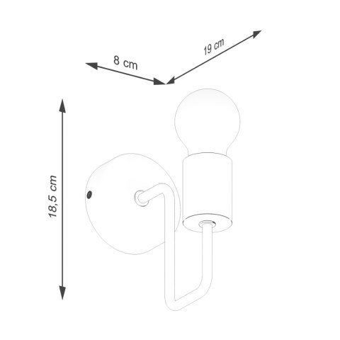 Sollux Lighting Kinkiet TIMBO biały