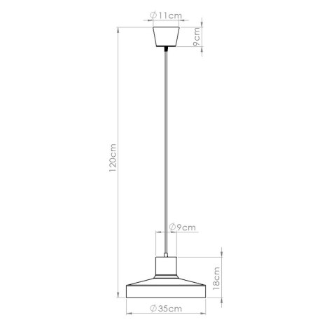Sollux Lighting Lampa wisząca BILO ochra czerwona