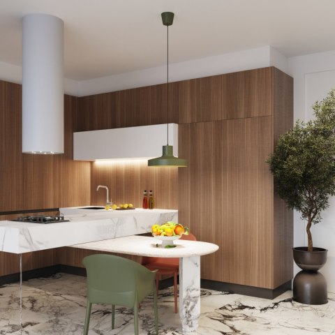 Sollux Lighting Lampa wisząca BILO zielona oliwka