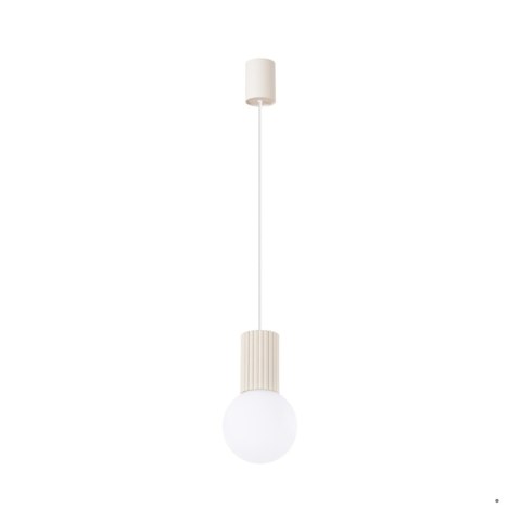Sollux Lighting Lampa wisząca HALO 1 beżowa
