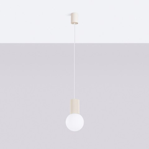 Sollux Lighting Lampa wisząca HALO 1 beżowa