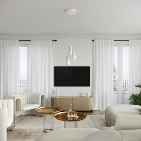 Sollux Lighting Lampa wisząca HALO 1 beżowa