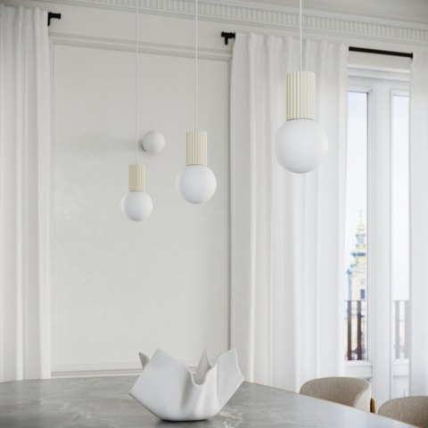 Sollux Lighting Lampa wisząca HALO 1 beżowa