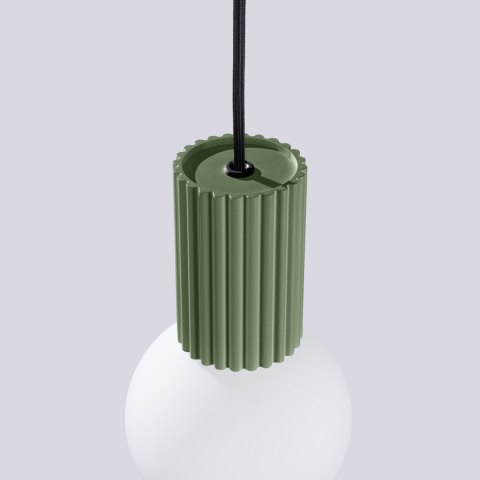 Sollux Lighting Lampa wisząca HALO 1 zielona oliwka