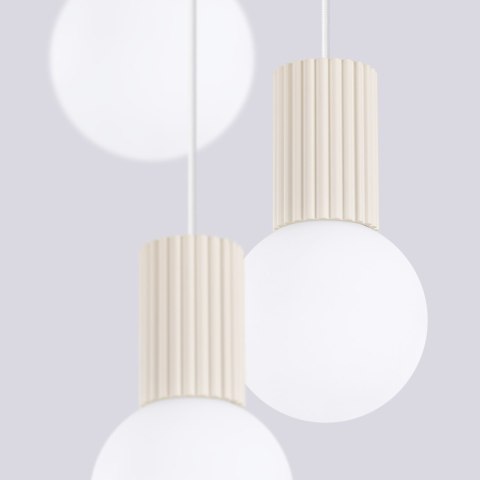Sollux Lighting Lampa wisząca HALO 3P beżowa