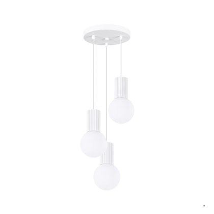 Sollux Lighting Lampa wisząca HALO 3P biała