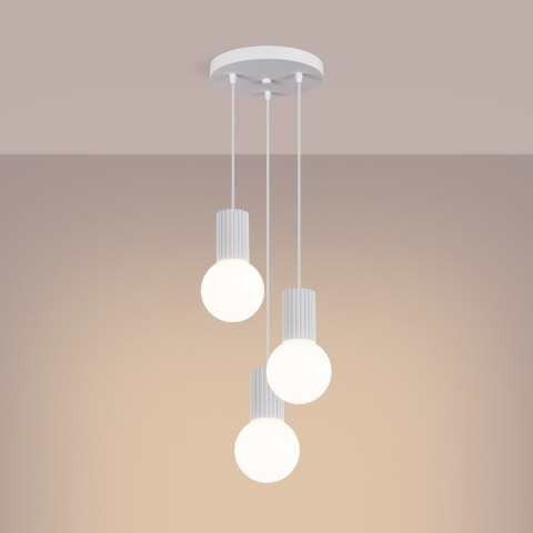 Sollux Lighting Lampa wisząca HALO 3P biała