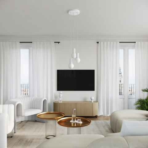 Sollux Lighting Lampa wisząca HALO 3P biała
