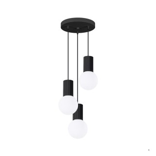 Sollux Lighting Lampa wisząca HALO 3P czarna