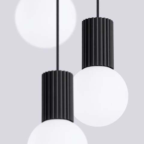 Sollux Lighting Lampa wisząca HALO 3P czarna