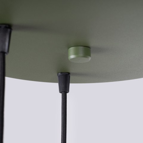 Sollux Lighting Lampa wisząca HALO 3P zielona oliwka