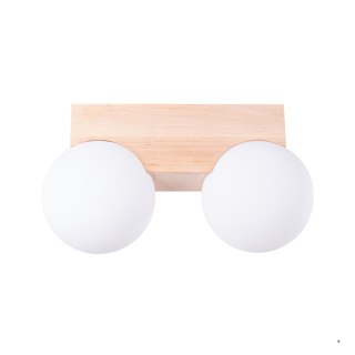 Sollux Lighting Plafon BULBO 2 naturalne drewno