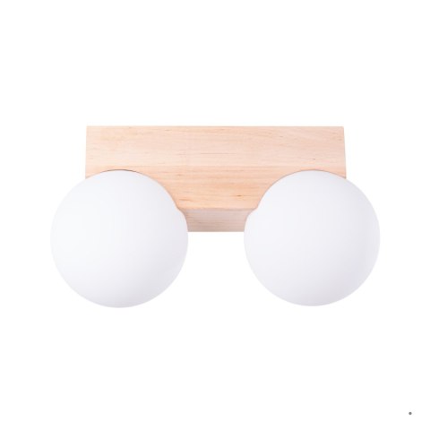 Sollux Lighting Plafon BULBO 2 naturalne drewno