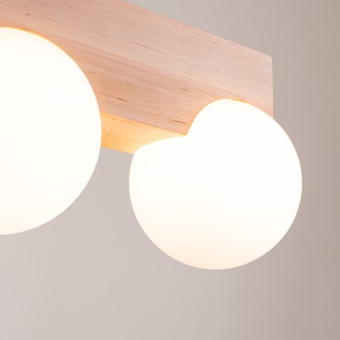 Sollux Lighting Plafon BULBO 2 naturalne drewno