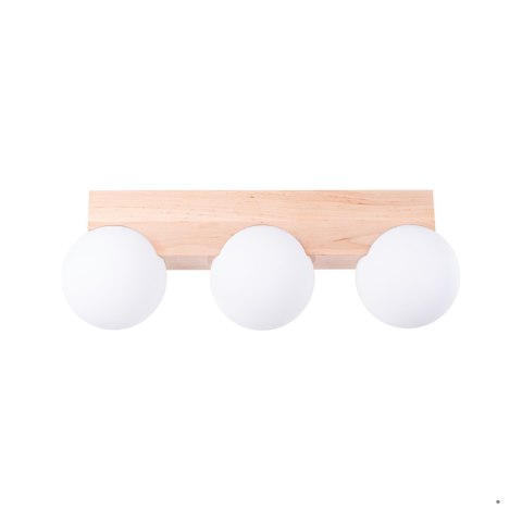 Sollux Lighting Plafon BULBO 3 naturalne drewno