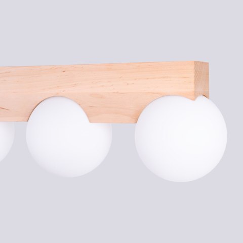 Sollux Lighting Plafon BULBO 3 naturalne drewno