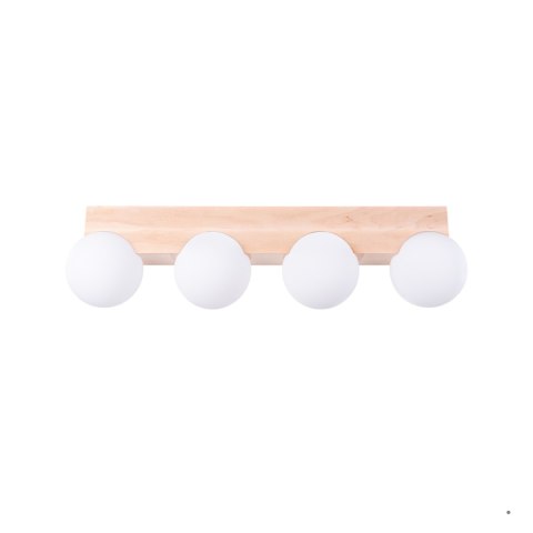 Sollux Lighting Plafon BULBO 4 naturalne drewno