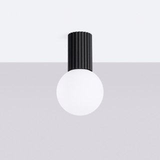 Sollux Lighting Plafon HALO czarny IP44