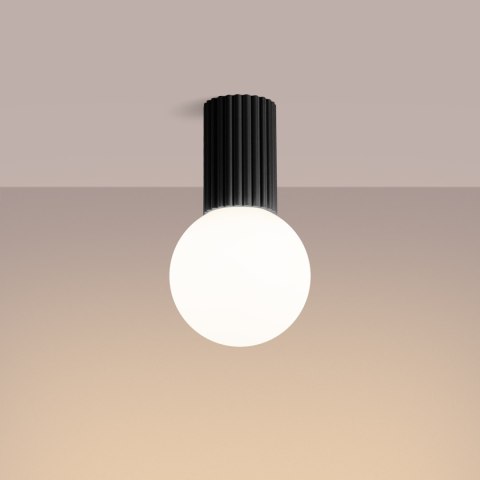 Sollux Lighting Plafon HALO czarny IP44