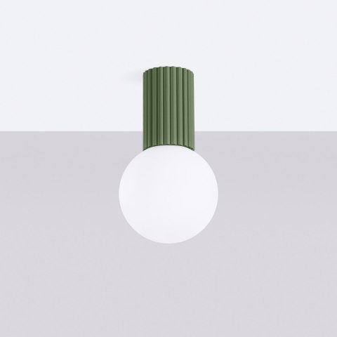 Sollux Lighting Plafon HALO zielony oliwkowy IP44