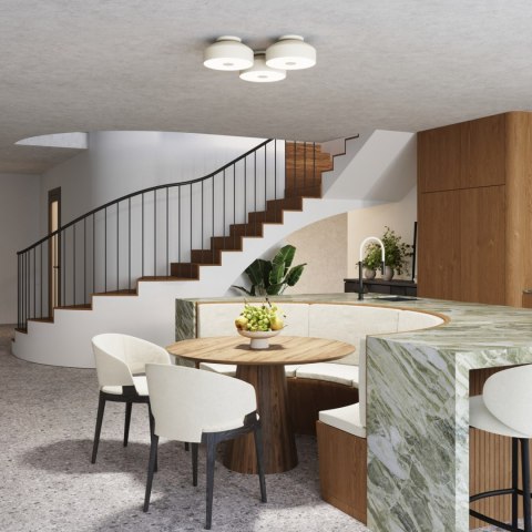 Sollux Lighting Plafon OMIQ beżowy