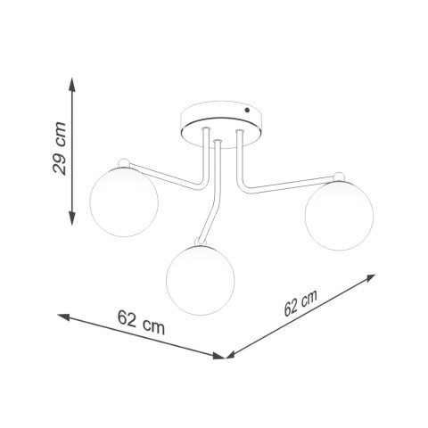 Sollux Lighting Żyrandol ASTRAL 3 czarny