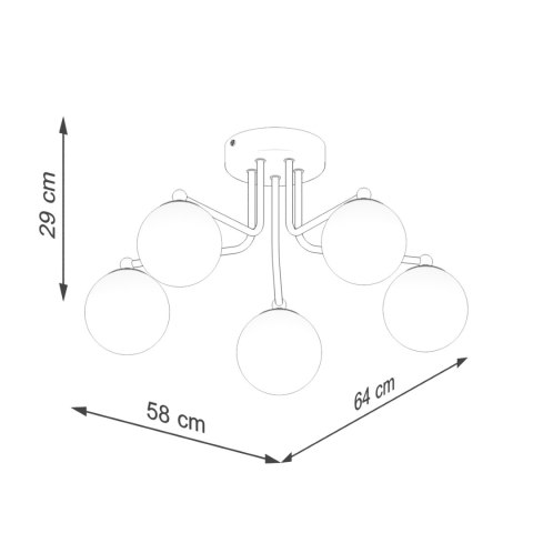 Sollux Lighting Żyrandol ASTRAL 5 biały