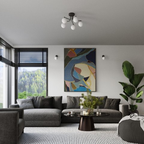 Sollux Lighting Żyrandol ASTRAL 5 czarny