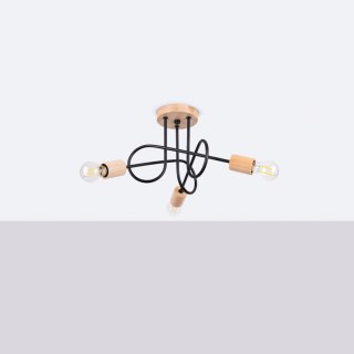 Sollux Lighting Żyrandol EMBER 3 czarny