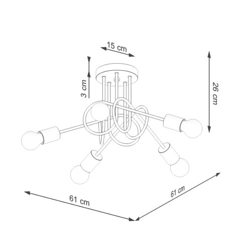 Sollux Lighting Żyrandol EMBER 5 biały