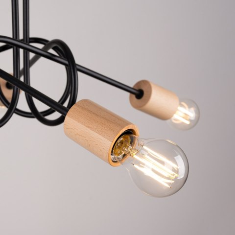 Sollux Lighting Żyrandol EMBER 5 czarny