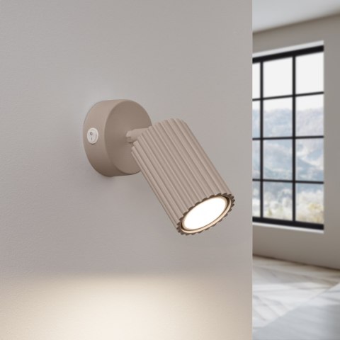 Sollux Lighting Kinkiet KARBON taupe z włącznikiem