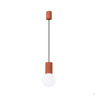 Sollux Lighting Lampa wisząca HALO 1 ochra czerwona
