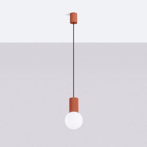 Sollux Lighting Lampa wisząca HALO 1 ochra czerwona